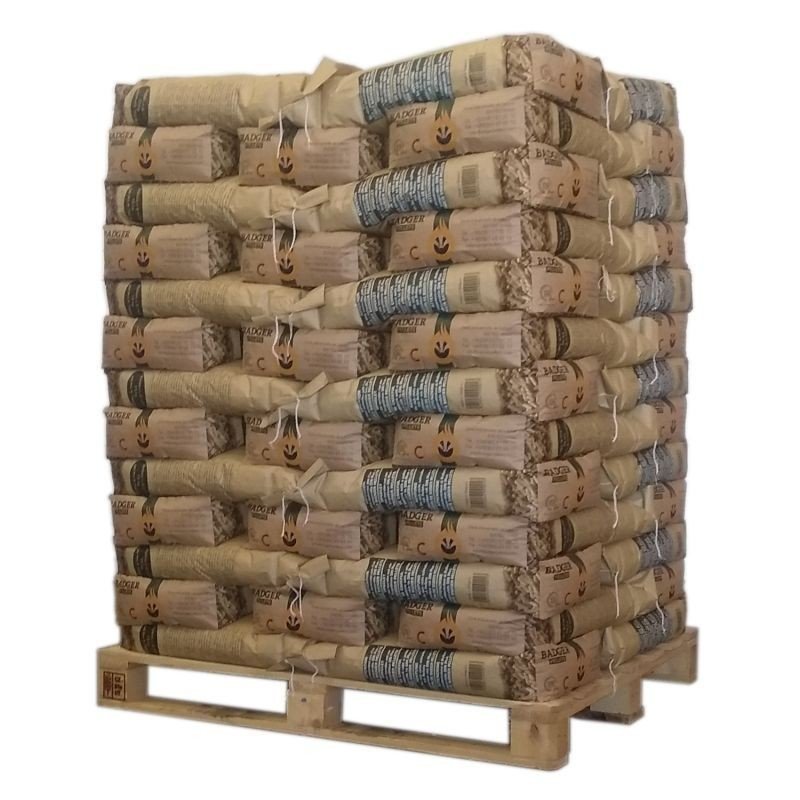 Pellets BADGER – Palete com 65 Sacos de 15 kg
