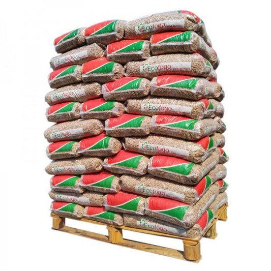 Pellets ECOFOGO – Palete com 66 Sacos de 15 kg Pellets ECOFOGO – Palete com 66 Sacos de 15 kg