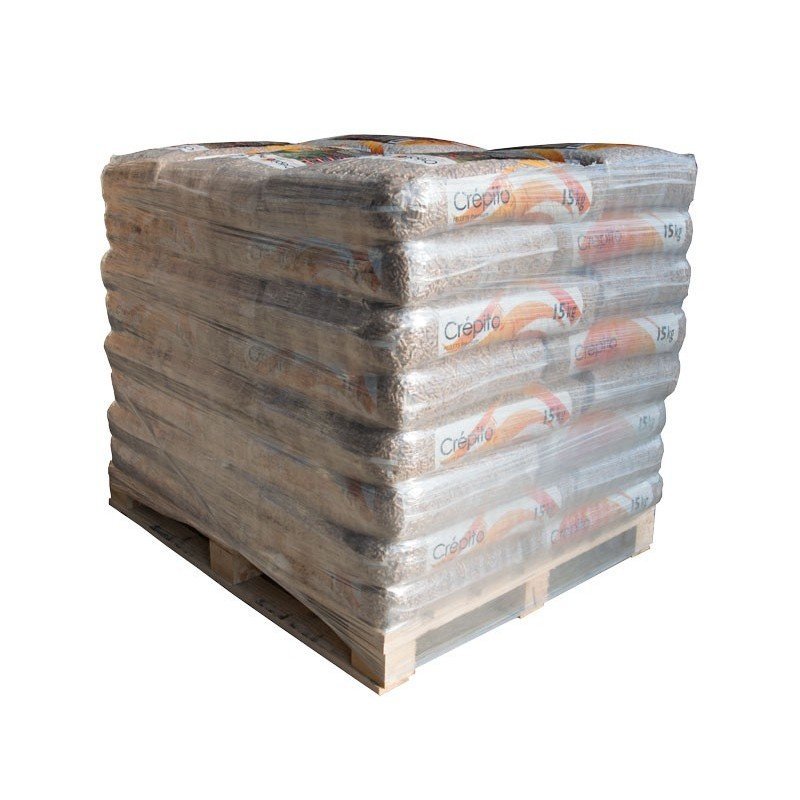 ½ Palette Crépito Holzpellets – Säcke à 15 kg